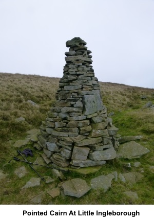Pointed cairn at Little Ingleborough